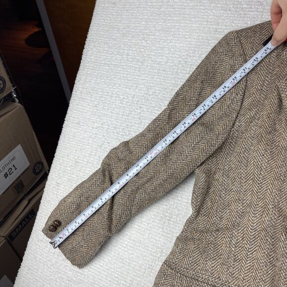 Vintage Harris Tweed England made Blazer Mens 40R Sport Coat Suit Jacket Wool - Picture 15 of 16